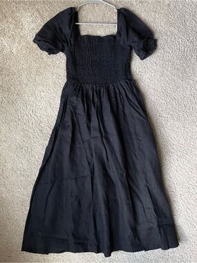 Monoprix Black Linen Dress